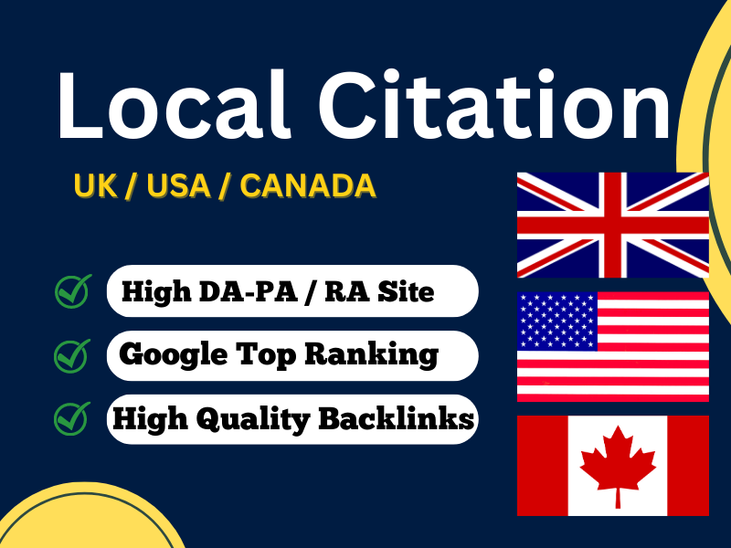 I will do best 60 local citations for local SEO USA, UK, canada