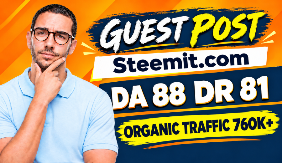 Write And Publish Guest Post on Steemit. com Website DR 81