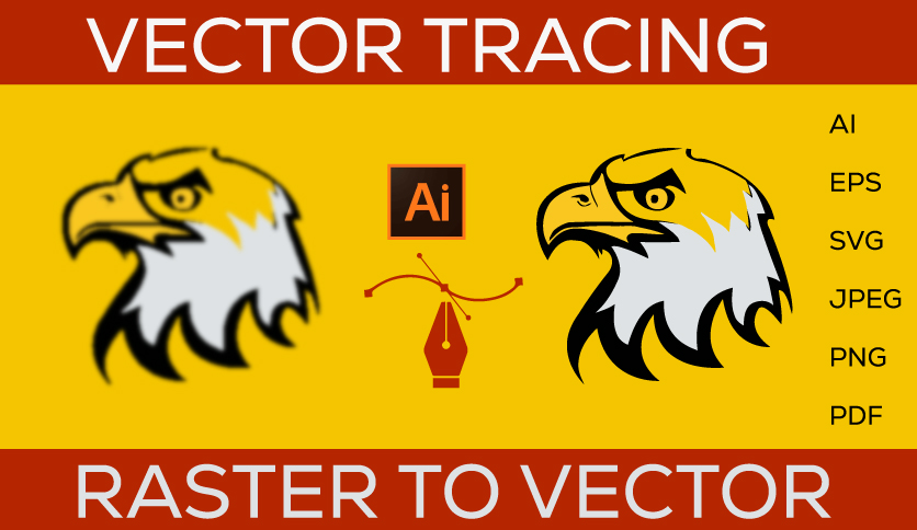 I will make image to vector, raster to vector, convert to ai, eps, svg, pdf
