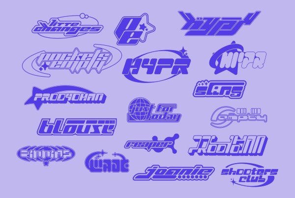 I will design a custom y2k logo for you!