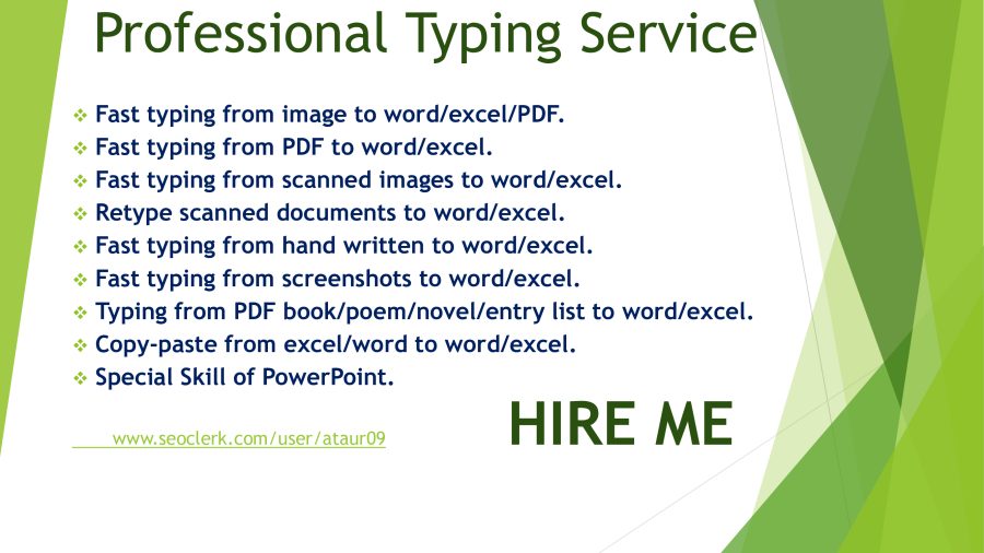 Proficient abstained composing position,  retype checked documents