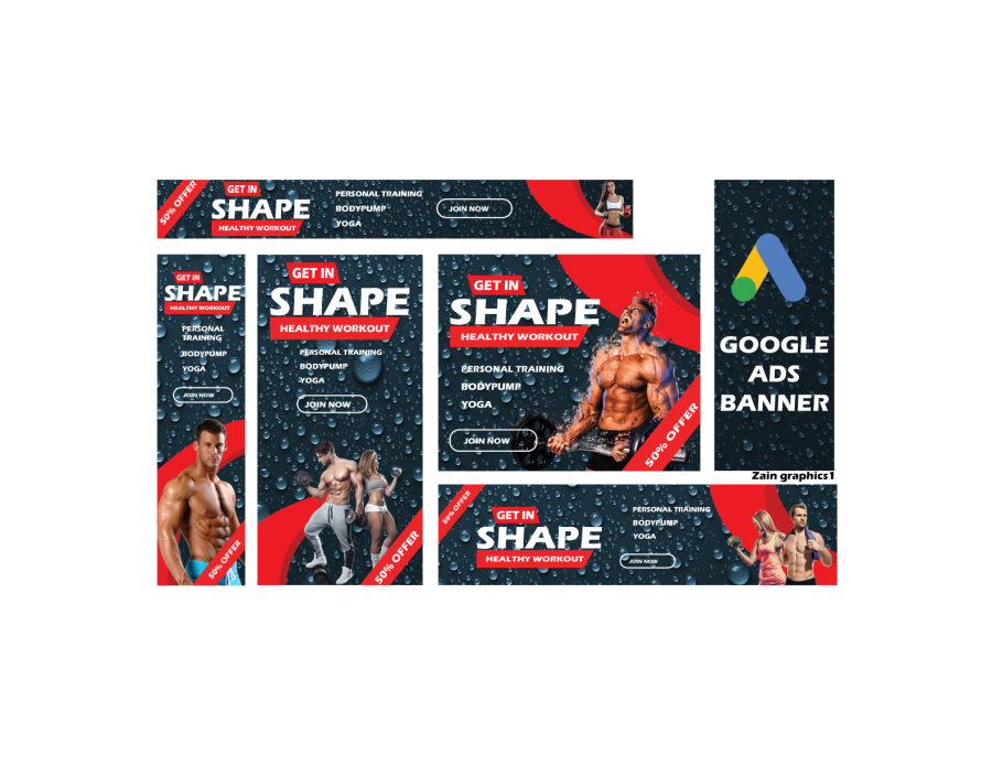 I will design google ads banner, adwords display ads, web banner,