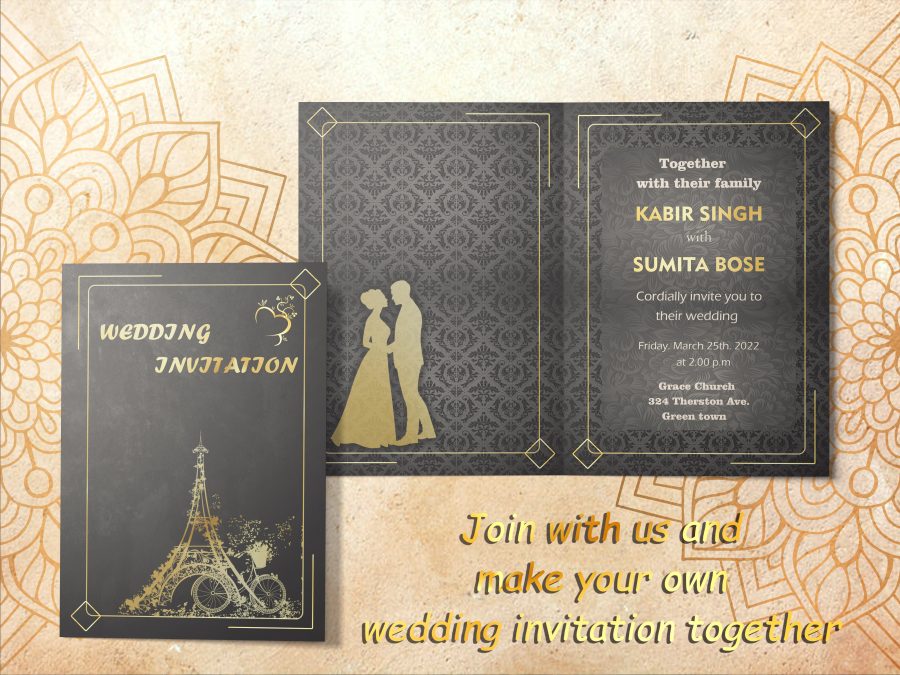 I will create the ideal wedding, birthday and other invitations for you