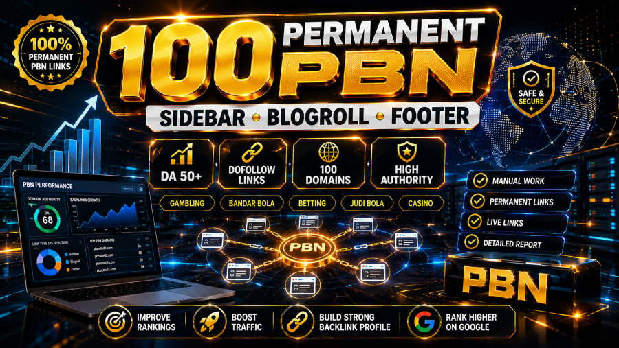 Get Premium 100 Permanent DA 50+ Sidebar, Blogroll & Footer PBN Backlinks