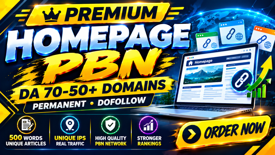 Get 300 DA 50&ndash;70 Homepage PBN Backlinks with 500+ Word Articles & unique IPS