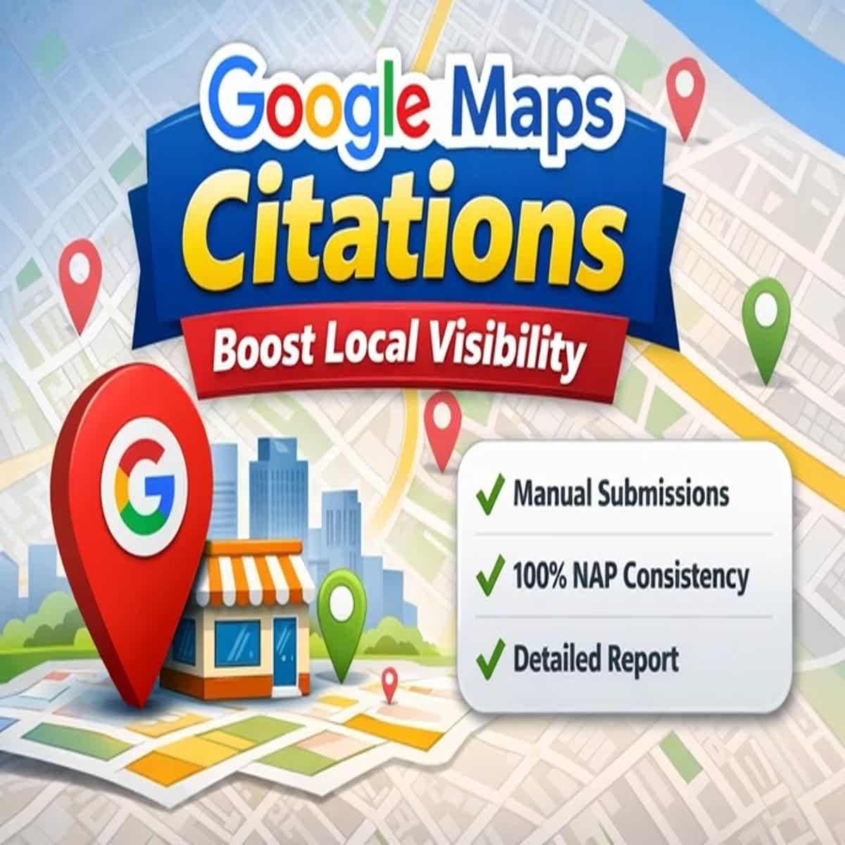 I will create high-quality Google Maps citations to boost your local SEO visibility