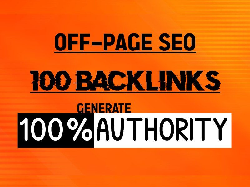 I will create 100 off-page seo Backlinks manually