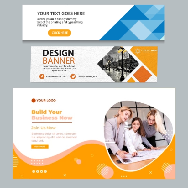 Design a Poster, Flyer, Business Cards, Banner Designs, Remove the background & Header for branding.