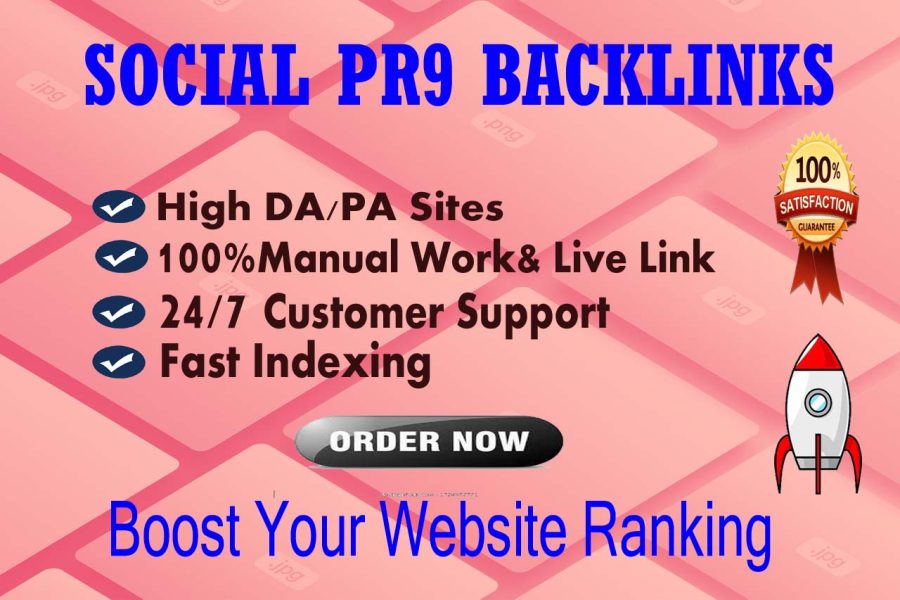 Top Quality 90+ PR9 Backlinks for Website Ranking
