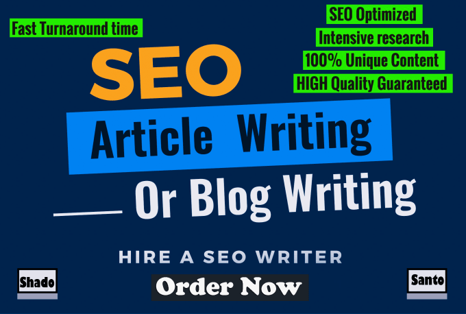 I will write 1500 engaging SEO article writing in less than 48hours