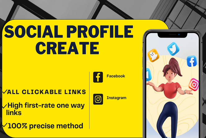  60 social profile creation or profile backlinks for brand creation