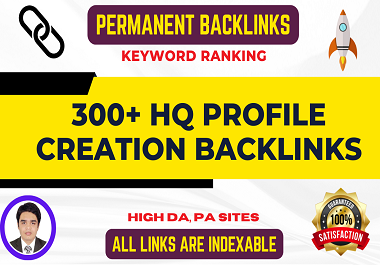 I will create 50 social media profile creation SEO backlinks or profile setup 