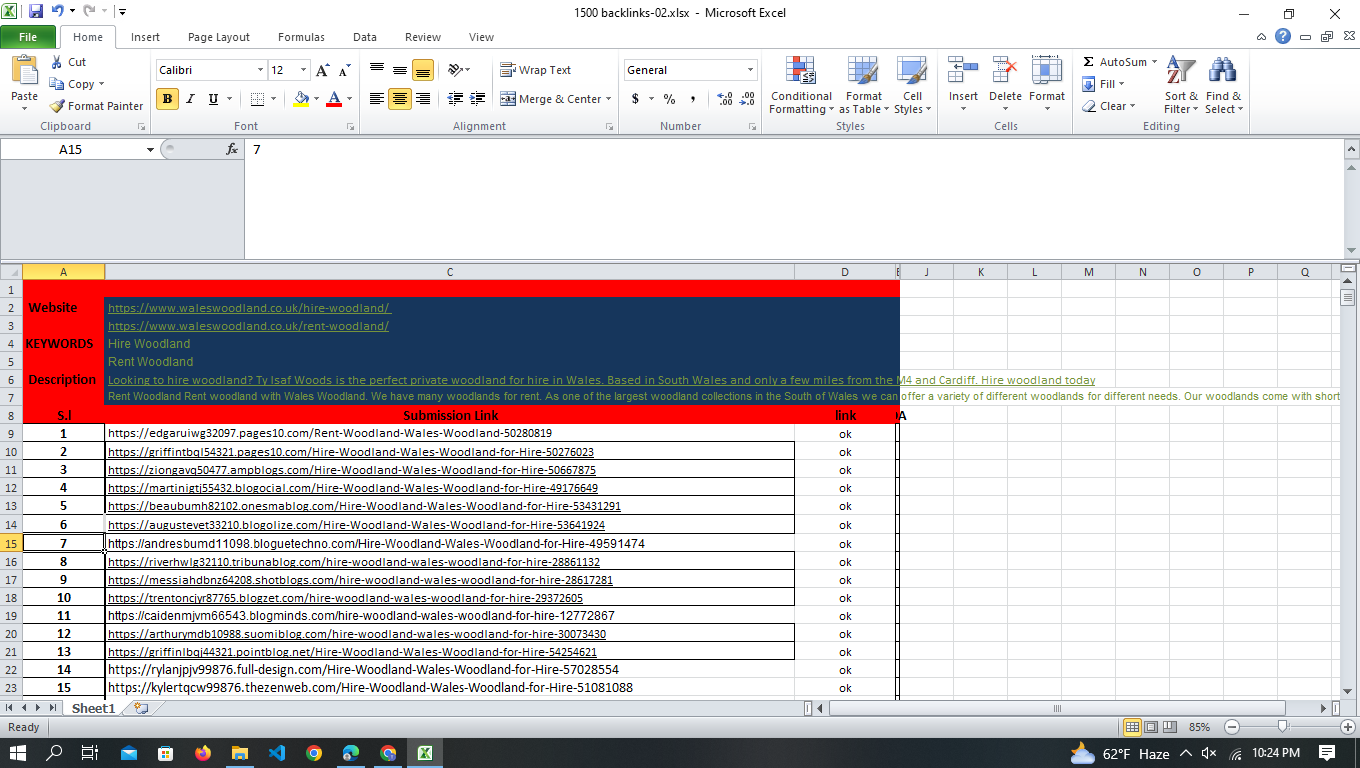I will create web 2 0 article post 1500 backlinks seo manually mix