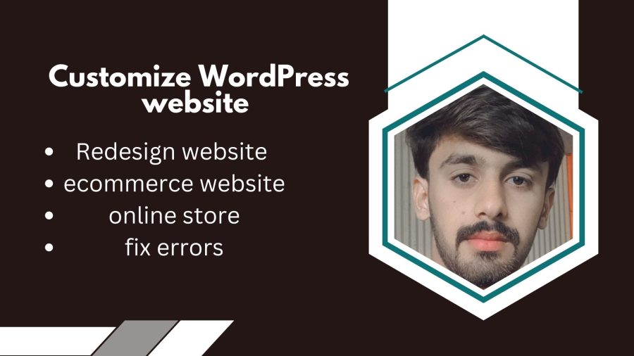 Redesign, fix errors, customize WordPress website 