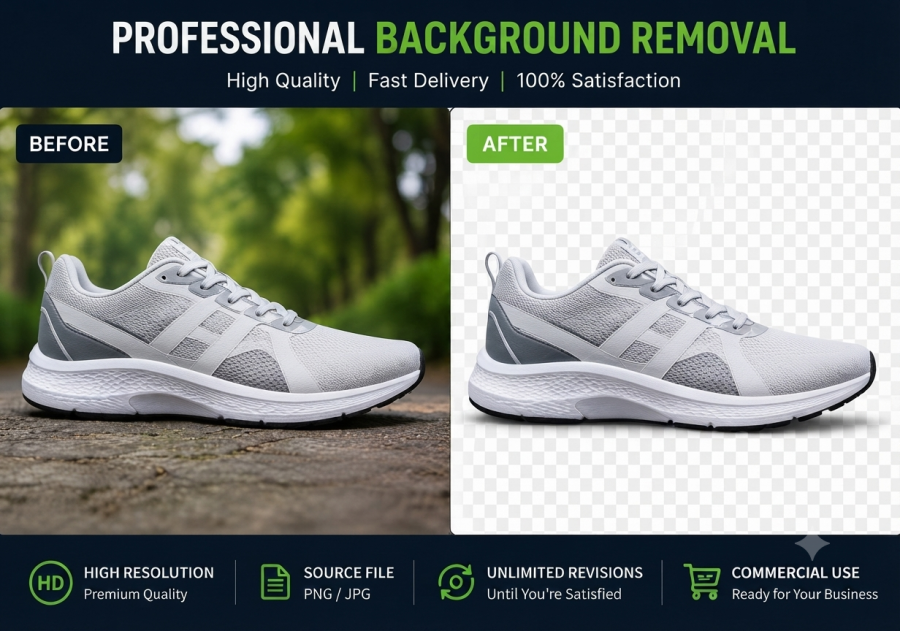 I will remove image background professionally using AI