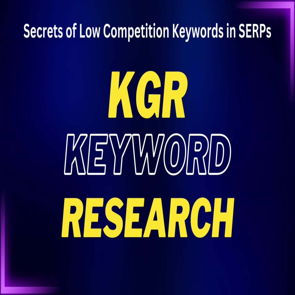 I will do the best kgr keyword research and competitor analysis