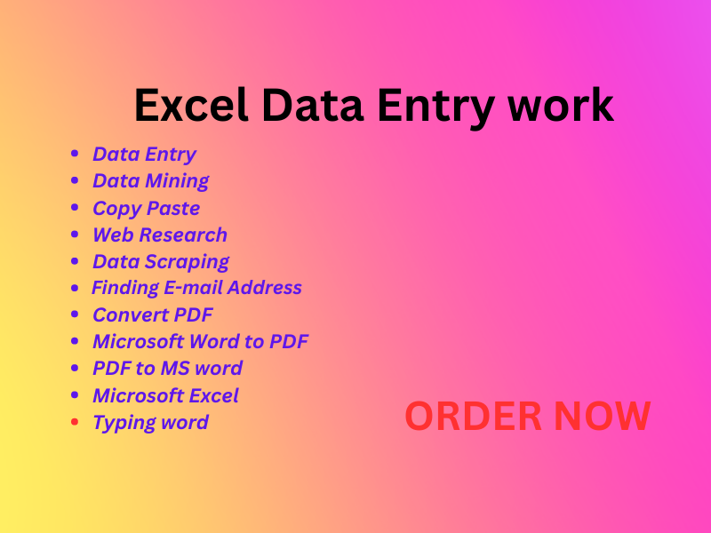  I will do Expert Data Entry and Lead Generation Services