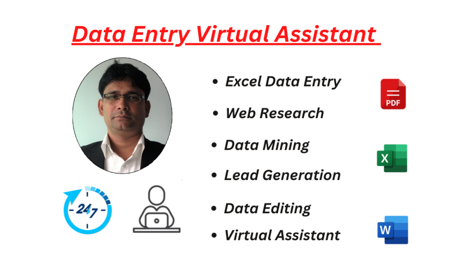 Experience Professional-Level Data Entry, Typing, Lead Generation, Web Research