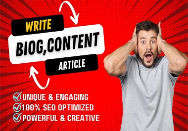 You will get Unique SEO Optimize Content | Article | Blog Writing | Content Writer Service