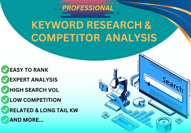 I will do SEO Keyword research & Competitors Analysis 