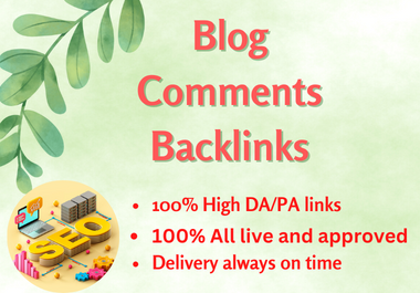 I will build 500 high quality blog comments SEO backlinks for your web site