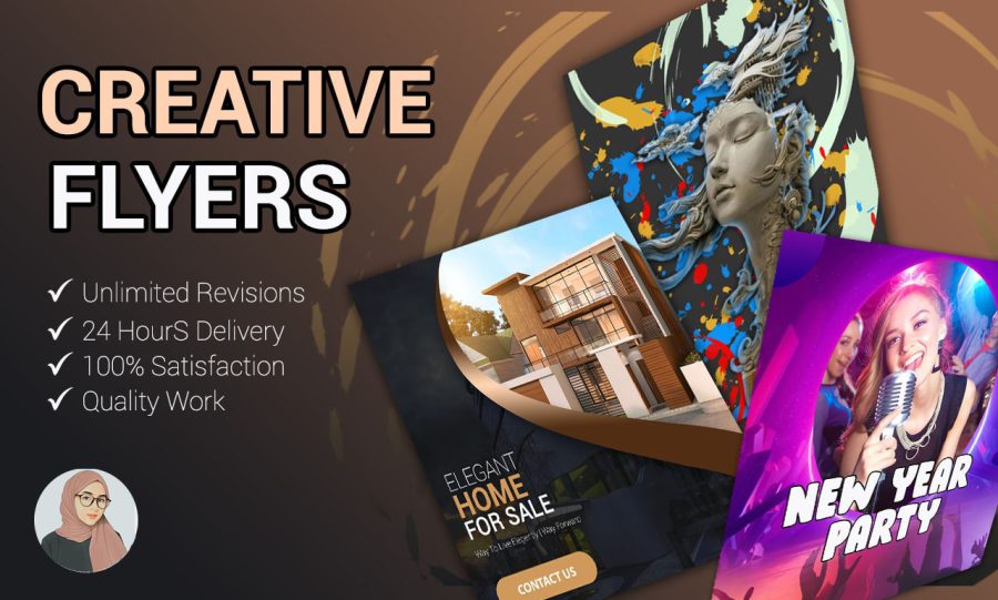 I will design custom catchy fashion beauty or business church flyer poster designs