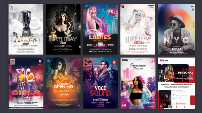 I will design custom catchy fashion beauty or business church flyer poster designs