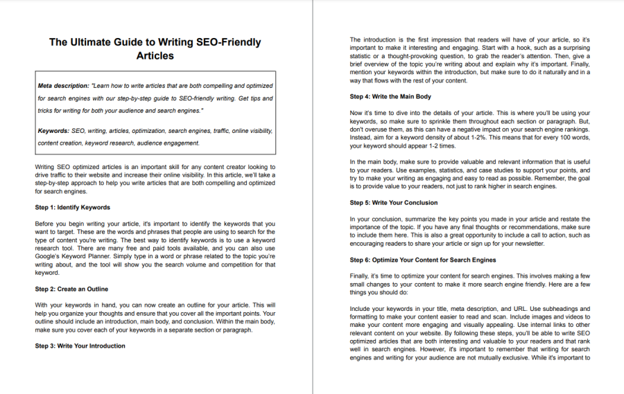 SEO optimized engaging article/blog writing