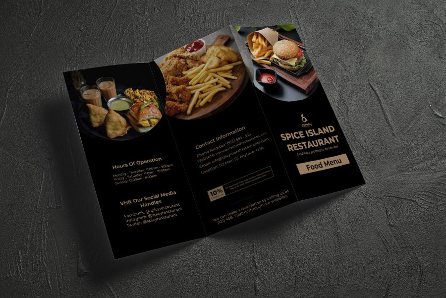 I will create a catchy trifold brochure