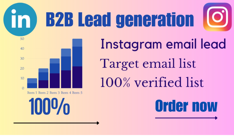  targeted b2b lead generation or Instagram list with the data entry