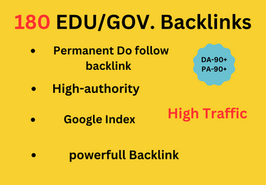I will do 180 high-authority edu backlinks, for the USA, UK, and any country backlinks link building