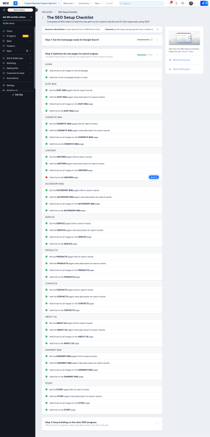 Wix on page seo and optimize your wix website 