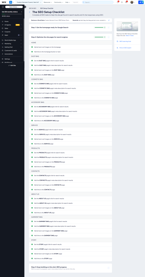Wix on page seo and optimize your wix website 