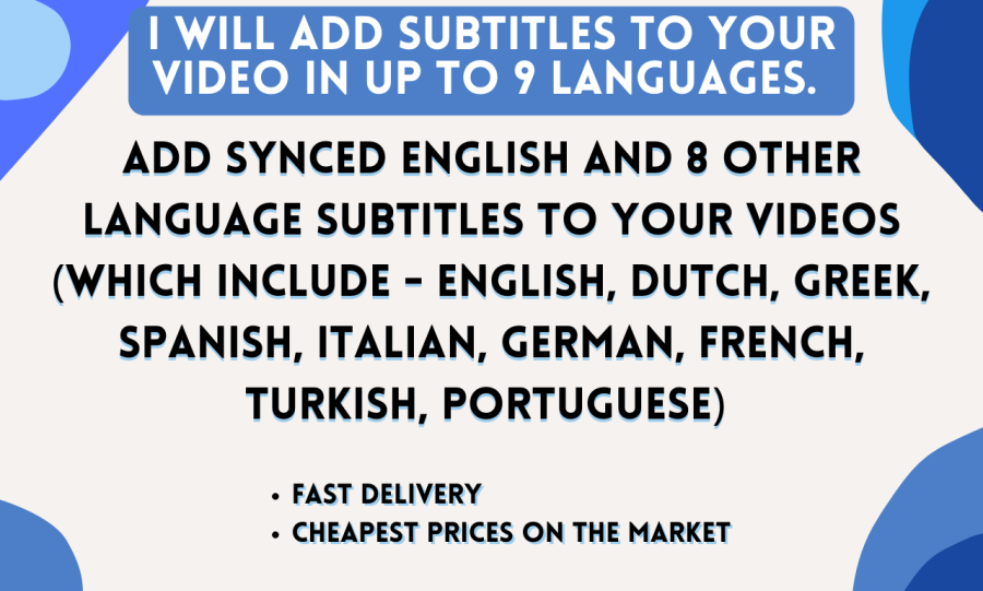 I will add synced english and 8 other language subtitles