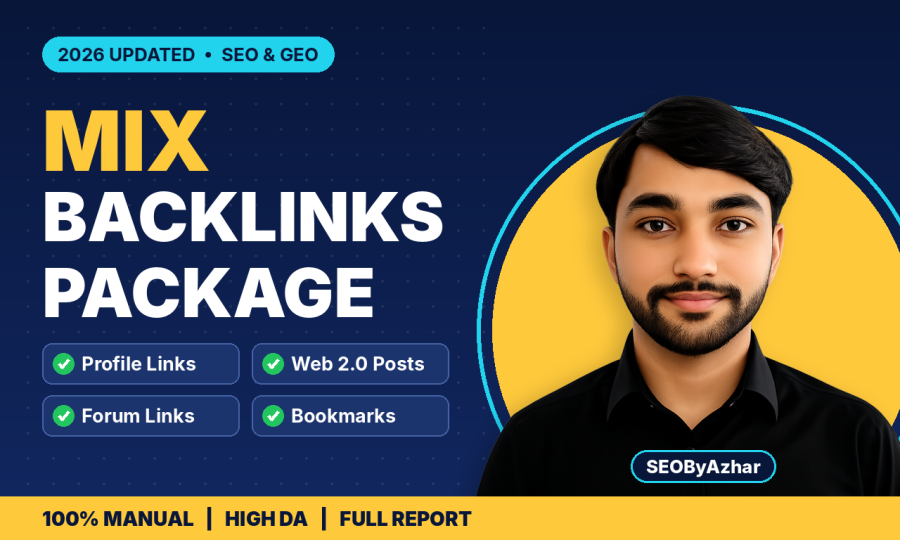 2026 SEO & GEO Manual Mix Backlinks Package with Profile, Web 2.0 and Forum Links