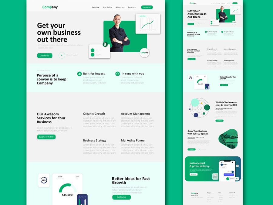I will create a responsive and modern WordPress website