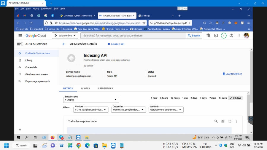 Setup an Instant Google Indexing API using a Python script