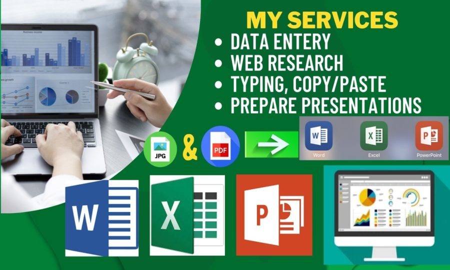 Do Data Entry, Copy and Past, Professionally in MS Word and MS Excel