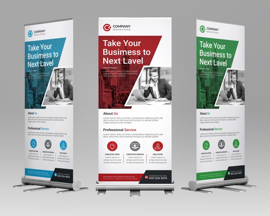 I will do retractable, vertical or horizontal roll up banner in 12 hours