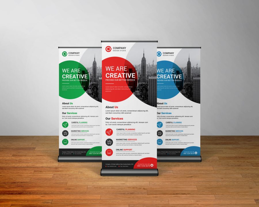 I will do retractable, vertical or horizontal roll up banner in 12 hours