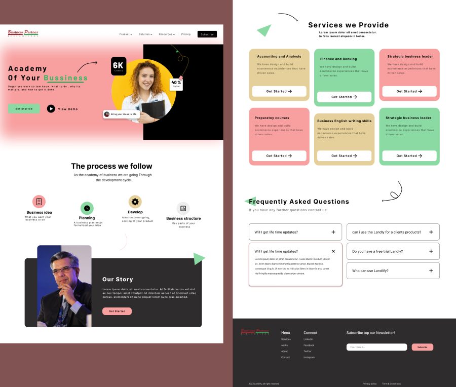 Create Stunning Landing page and Ui/Ux Designs.