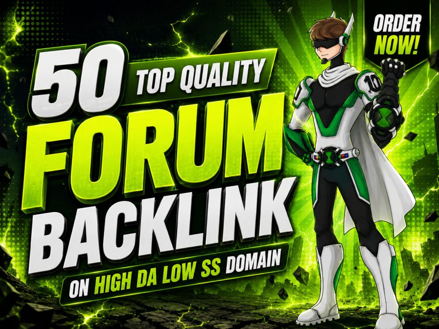 50 Unique Domain Forum Post Backlink on High DA Low SS domain