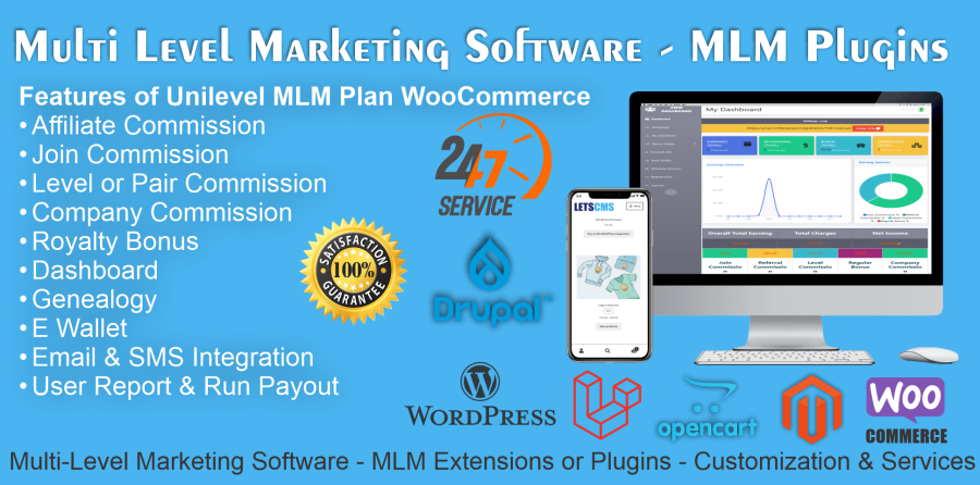 Multi Level Marketing [ MLM ] Software in WordPress, OpenCart, Magento, Drupal & Laravel | Affiliate