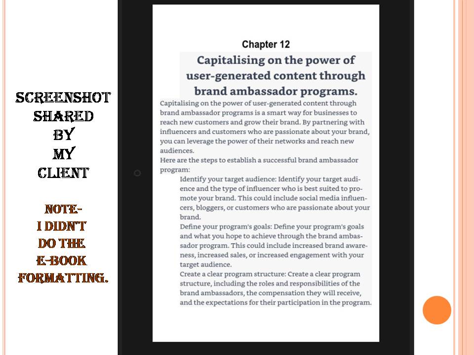 I will write professional ebooks with quality and unique content