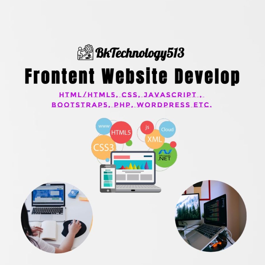 Frontend responsive HTML, CSS, JavaScript and Bootstrap website Design