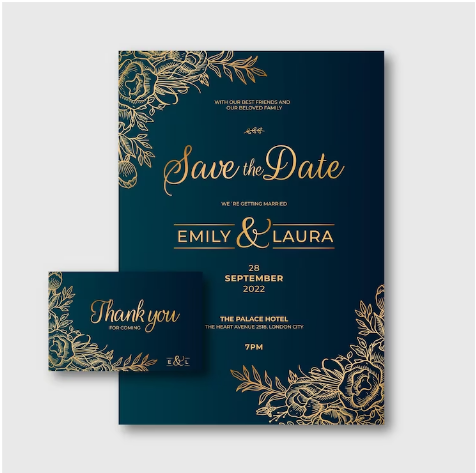 I Will Create Luxury Wedding Card, Invitation Card, Engagement Card, ETC