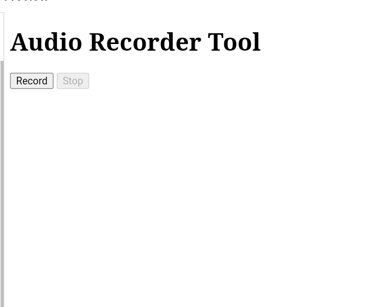 Simple Voice recorder script in html