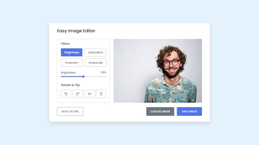 Simple and Easy Image Editor in HTML, CSS and JAVASCRIPT.