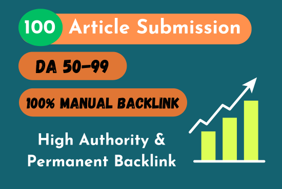 I will do 100 article submission backlinks on high authority sites