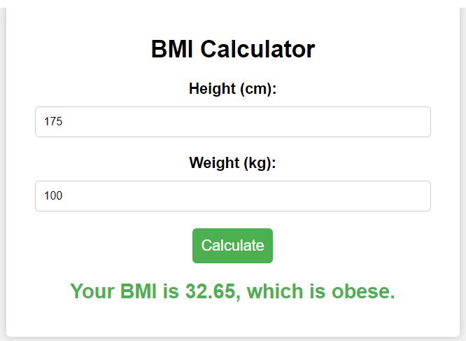 BMI Calculator Web App Tool built using HTML, CSS and JS || Body Mass Index